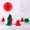 Christmas Party Hanging Decorations | Paper Honeycomb Tree, Ball, Bell & Hat Honeycomb Decorations