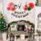 Christmas Party Hanging Decorations | Paper Honeycomb Tree, Ball, Bell & Hat Honeycomb Decorations