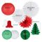 Christmas Party Hanging Decorations | Snowflake Paper Fans Paper Honeycomb Decorations Wholesale