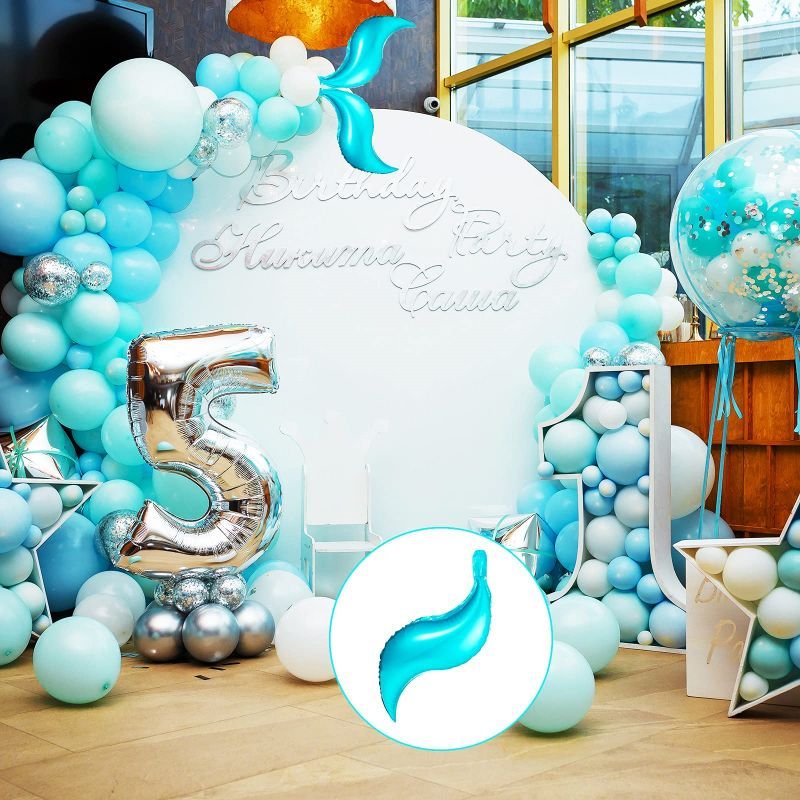 mermaid tail balloons party decor