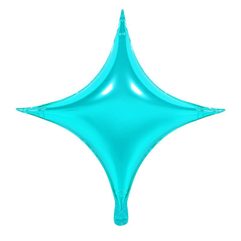 turquoise blue star foil balloon