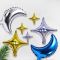 Colourful Star Balloons Wholesale | 10 Inch Four-Pointed Star Foil Balloons for Party