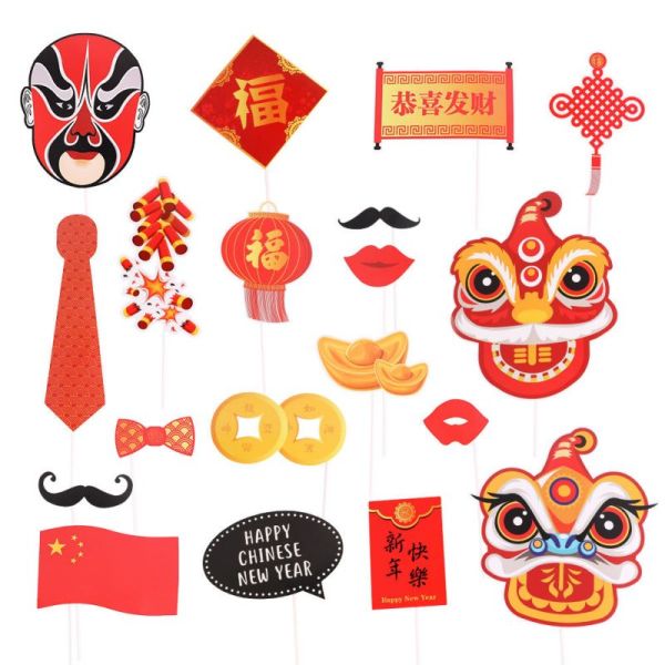 Customized 2023 Happy New Year Paper Photo Props | Photo Booth Props Party Decorations Sets