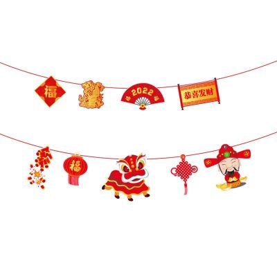 Chinese New Year Party Banner | Red Happy New Year 2023 Paper Banner Wholesale