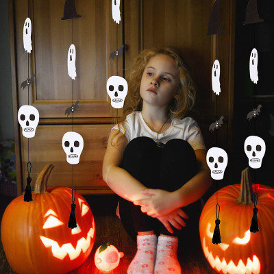 Skeleton Skull Garland for Halloween | Party Hanging Decor | Halloween Party Decorations Wholesale