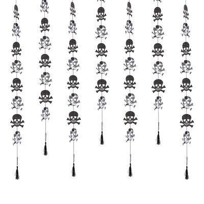 Skeleton Skull Garland Halloween Party Decorations | Skeleton Curtain Hanging Decorations Wholesale