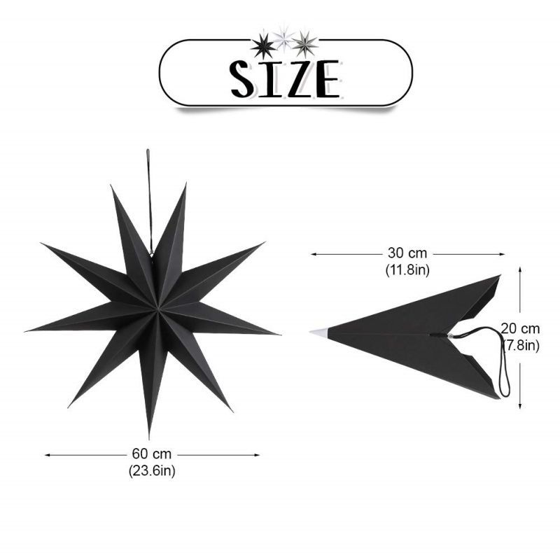 size of Christmas Paper Star