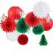 Bulk Party Hanging Decorations | Paper Fans Paper Pom Poms Flowers Paper Lanterns for Christmas