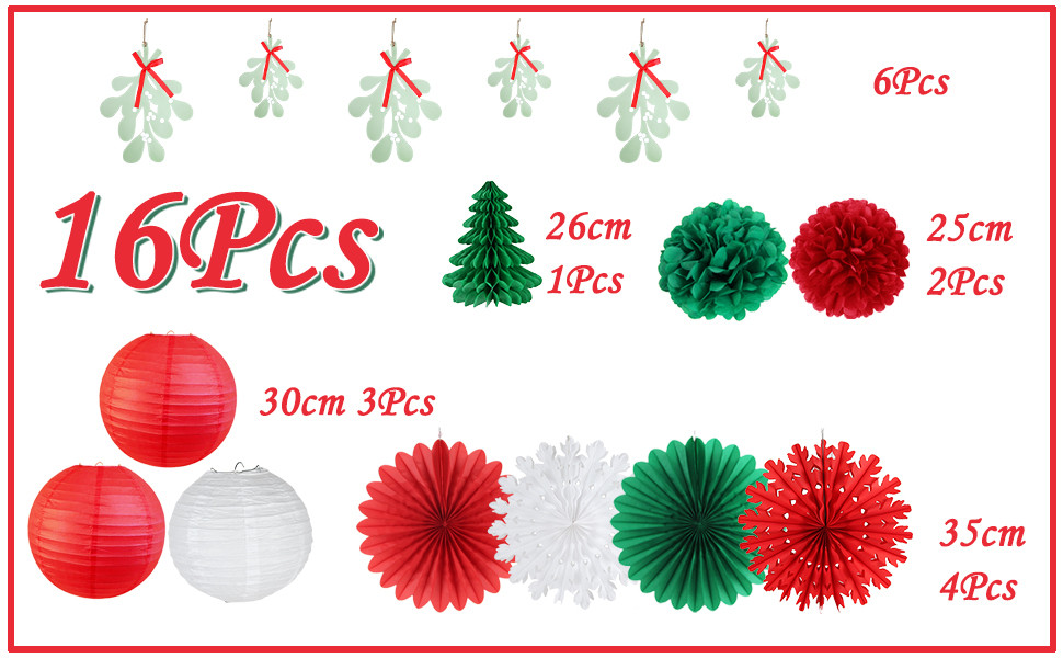 package of Christmas party decorations
