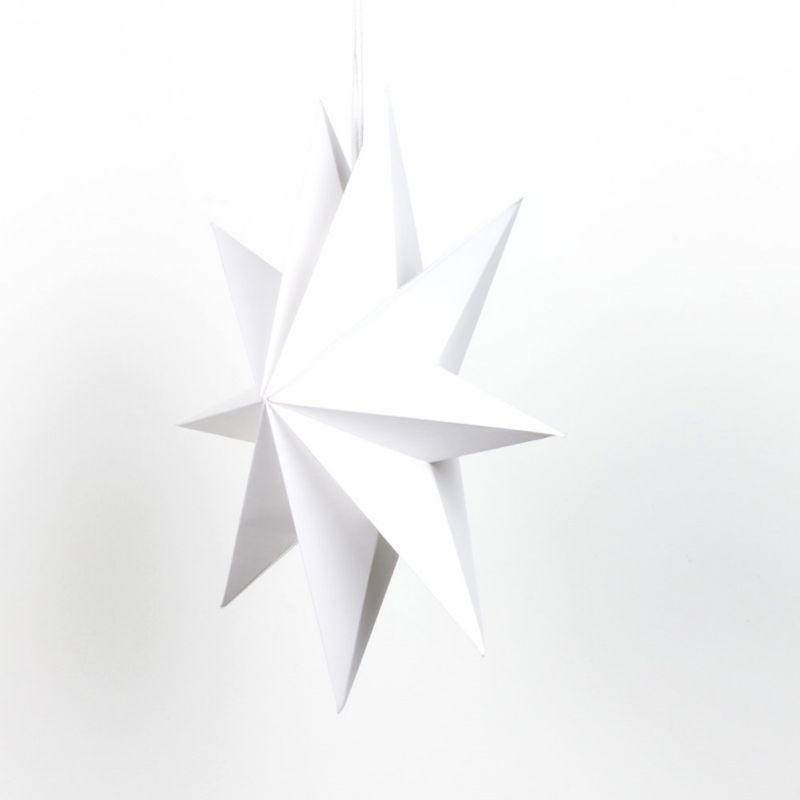 Étoile en papier blanc à 9 branches