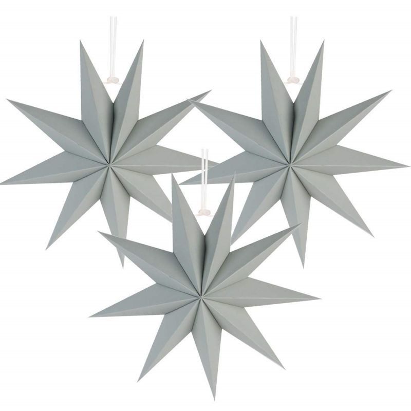9-Pointed Gray Paper Star