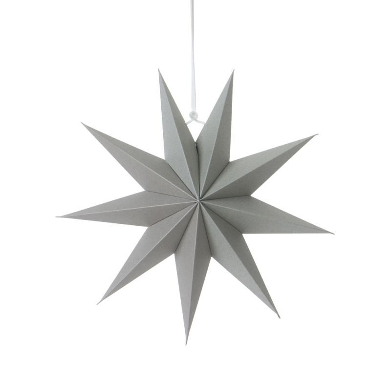 9-Pointed Gray Paper Star