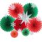 Wholesale Christmas Paper Fans Snowflake Hanging Decorations Paper Star for Xmas Party Supplies