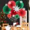Wholesale Christmas Paper Fans Snowflake Hanging Decorations Paper Star for Xmas Party Supplies