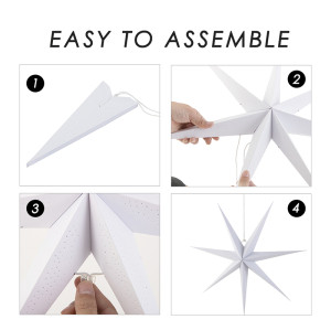 White Paper Star Lanterns | Handmade Paper Star Haning Decorations Supplier