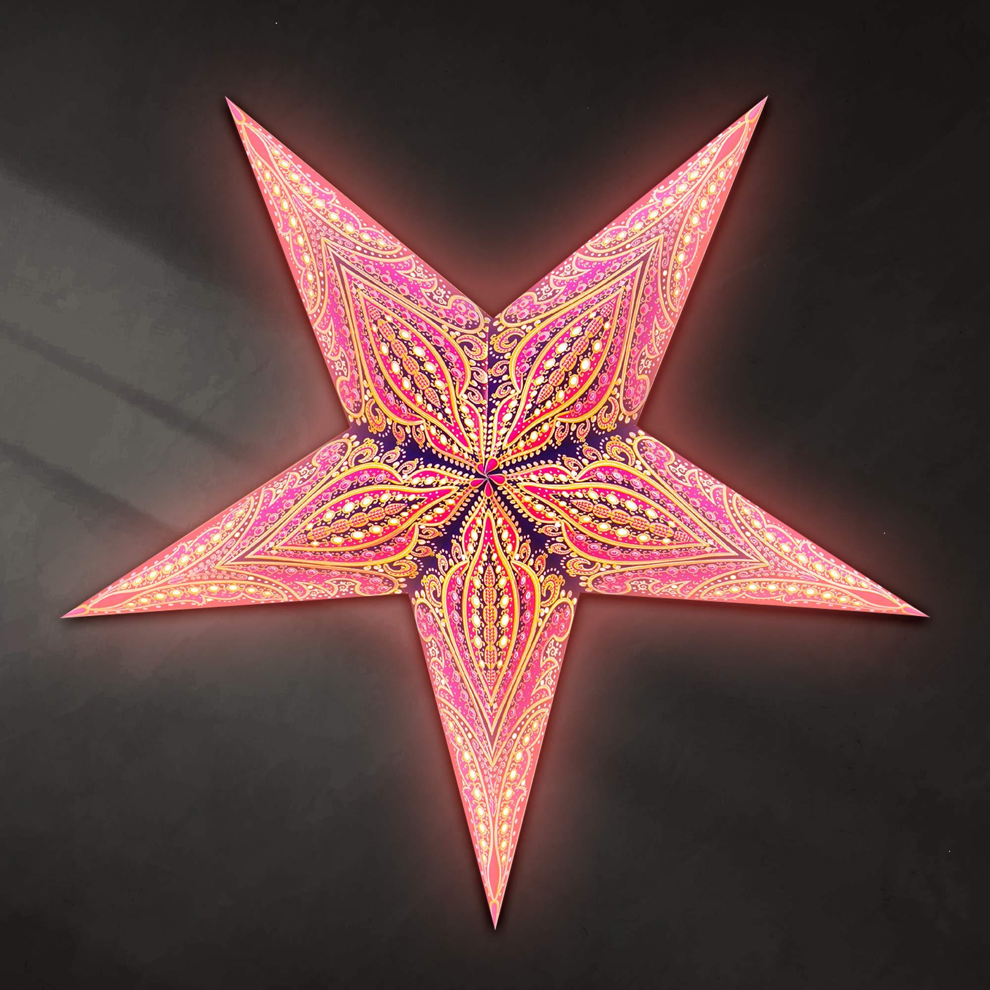 size of paper star lanterns