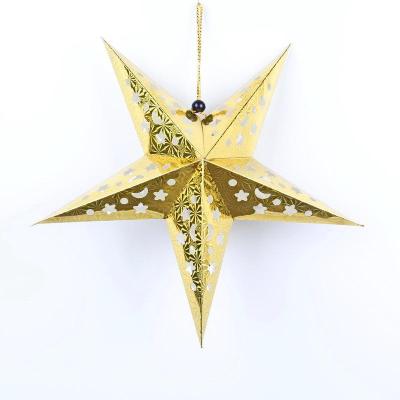 Laser Hollowing Christmas Star Lanterns | Pentagram Hanging Paper Star Lanterns for Party Decoration