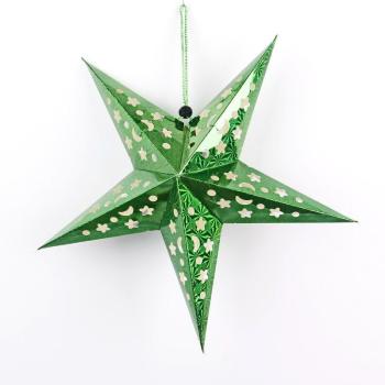 Laser Hollowing Christmas Star Lanterns | Pentagram Hanging Paper Star Lanterns for Party Decoration