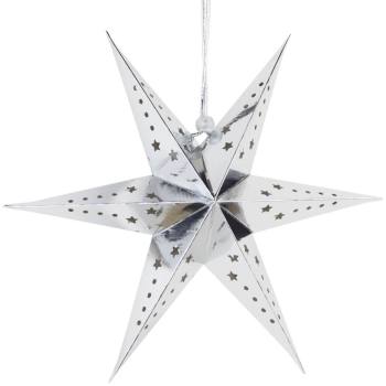 Wholesale Christmas Six Point Star Hanging Pendant Ornaments Paper Star for Party Decoration