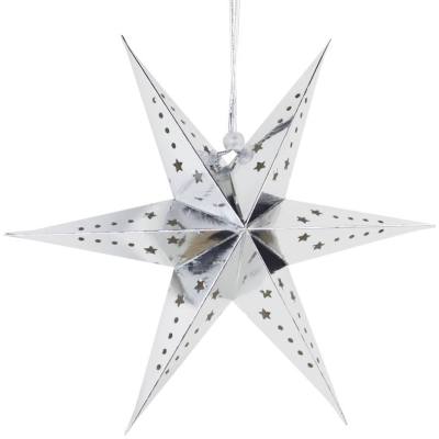 Wholesale Christmas Six Point Star Hanging Pendant Ornaments Paper Star for Party Decoration
