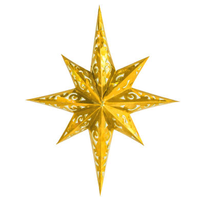 Wholesale Christmas Ornaments Lamp Eight Paper Star Lanterns Advent Star for Party Decorations