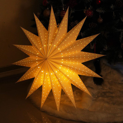 Grandes Lanternes Étoiles en Papier de Noël | Fabricant de lampes en papier étoile à 16 branches