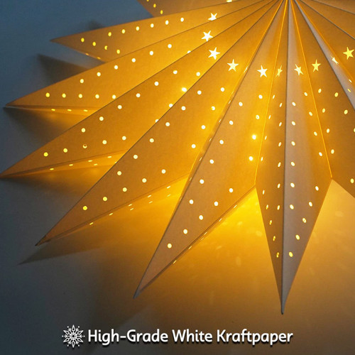 Grandes Lanternes Étoiles en Papier de Noël | Fabricant de lampes en papier étoile à 16 branches