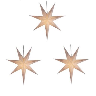 Sunbeauty Folding Christmas Decoration Lights Hanging Paper Star Lantern for Party Decorations