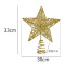 Pentagram Iron Decorative Tree Top Star Sequins Vertical Pentagram Christmas Decorations