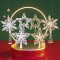 Christmas Tree Top Star Plastic Hollow Decoration Christmas Tree Pentagram Snow Pentagram Star