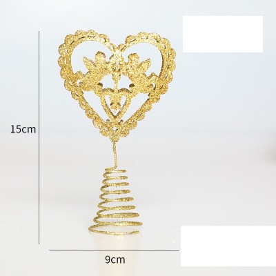 Christmas Tree Top Star Decoration Love Elk Pentagram New Iron Pentagram