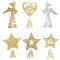 Christmas Tree Top Star Decoration Love Elk Pentagram New Iron Pentagram