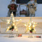 Wholesale Christmas Tree Top Star Iron Art Winding with Lights Pentagram Christmas Tree Decoration