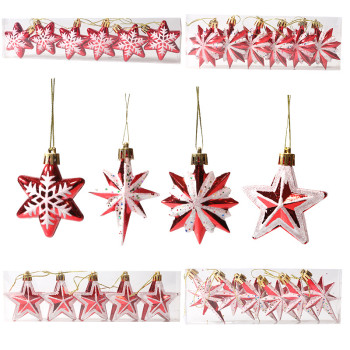 Wholesale New Christmas Tree Decoration Five-pointed Christmas Tree Decoration Set