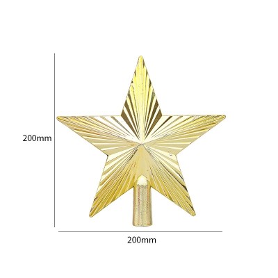Christmas Decoration Five-pointed Star Tree Top Star Decorations Props Plastic Hollow Five-pointed Star