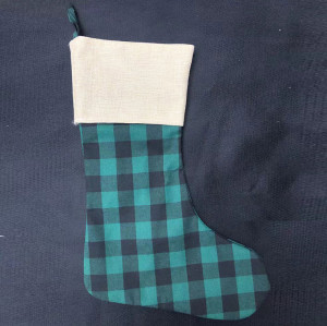 Wholesale Family Christmas Tree Pendant Plaid Socks Stockings Children's Christmas Gift Bag With Cute Pattern