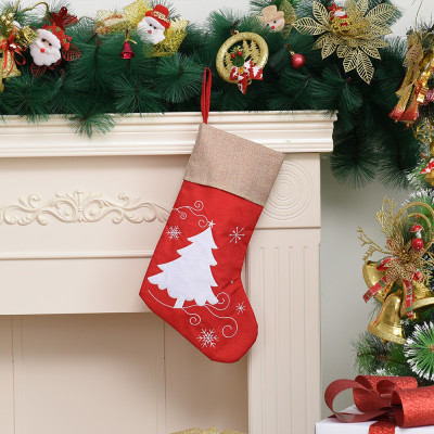 Wholesale Family Christmas Tree Pendant Socks Stockings Children's Christmas Gift Bag With Christmas Pattern