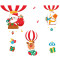 2023 New Christmas Stickers Christmas Shop Window Decoration Santa Snowman Static Stickers Set