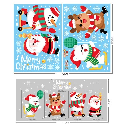 2023 New Christmas Decorations Stickers Christmas Elk Photo Props Decoration Static Stickers