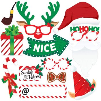 30 pcs Christmas party decoration supplies funny game beard graduation photo props balloon set