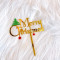 6 pcs Wholesale Happy New Year Christmas party decoration cake Christmas tree snow cup topper