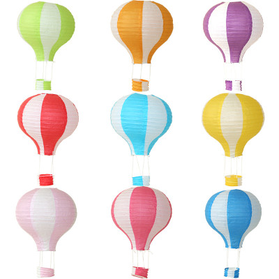 New Year colorful paper lantern hot air balloon manufacturers wholesale wedding party holiday decoration paper cage