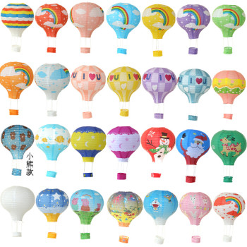 New Year rainbow paper lantern hot air balloon manufacturers wholesale wedding party holiday decoration paper cage