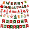 Wholesale Christmas Party Decorations Colorful Paper Santa Claus Flags Alphabet Hanging Banner