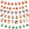 New Christmas Decorations Cartoon Elk Santa Claus Christmas Tree Paper Banner Party Decorations
