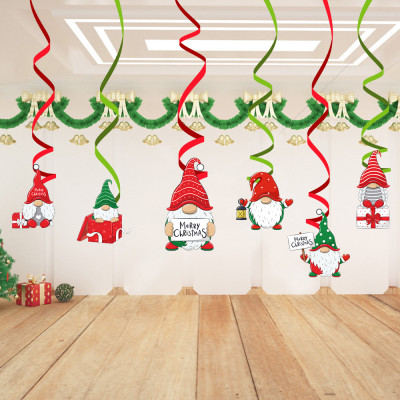 2023 Christmas Decorations Christmas Spiral Hanging Santa Elk Card Ornament