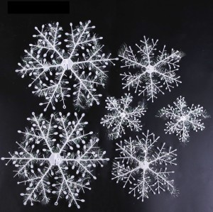 Christmas Tree Decoration Snowflake 3D Christmas Snowflake Window Props