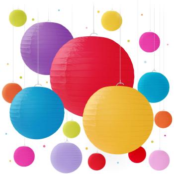 25pcs Colorful Cute Paper Lanterns for Party Decorations about Birthdays Christmas Weddings and Special Occasions