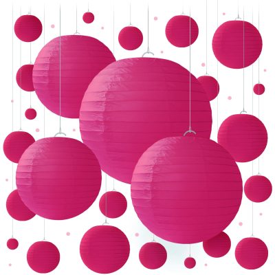 25pcs Pink Cute Paper Lanterns for Party Decorations about Birthdays Christmas Weddings and Special Occasions