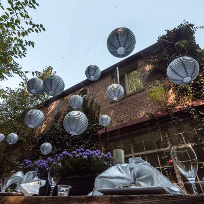 25pcs Silver Paper Lanterns for Party Decorations about Birthdays Christmas Weddings and Special Occasions